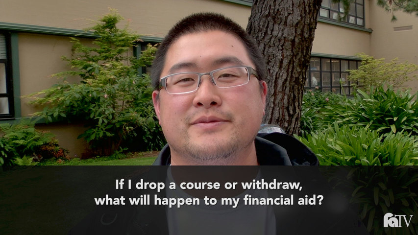 Trending Video If I drop a course or withdraw, what will happen to my financial aid?