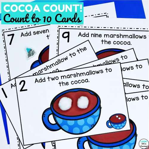 Winter Counting To Ten Activity Cards Hot Cocoa Count By Look We Re Learning