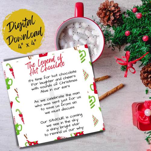 Legend Of Hot Chocolate Gift Tag By The Learning Gala TPT