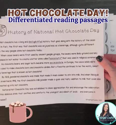 National Hot Chocolate Day Engaging Winter ELA Math Hot Chocolate Activities