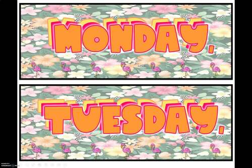 Tropic Like It S Hot Flip Calendar By Julia S Colorful Classroom