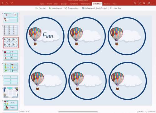 Hot Air Balloon Classroom Pack By Mrs Watts Teaching Resources