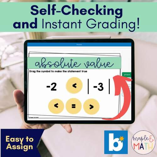 Absolute Value Boom Cards Th Grade By Maple And Math Tpt