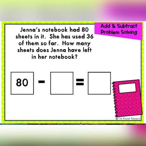 Addition And Subtraction Word Problems Within Boom Cards Oa