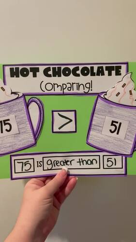 Hot Chocolate Comparing Numbers Math Craft By The Teaching Diva Corner