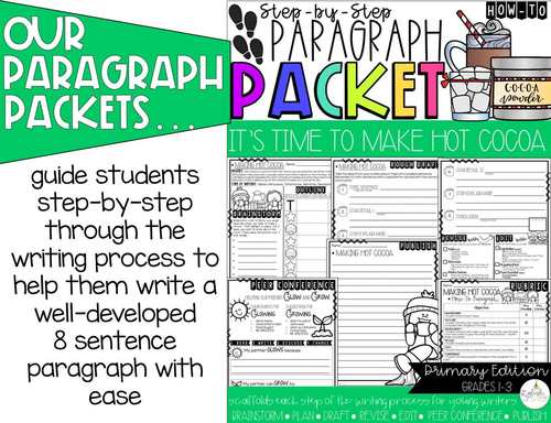 How To Make Hot Cocoa Step By Step Paragraph Packet Procedural Writing