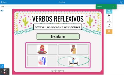 REFLEXIVE VERBS In SPANISH DIGITAL BOOM CARDS By Perfect Plans By