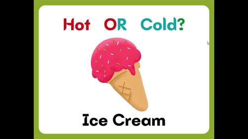 Hot VS Cold Basic Concepts Task Cards For Prek K Printables Google Slides