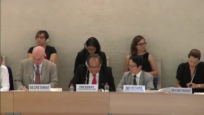 Mr. Joaquín A. Maza Martelli, President of the Human Rights Council (Adoption) Y: 9 N:26  A:11 Rejected