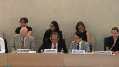 Mr. Joaquín A. Maza Martelli, President of the Human Rights Council (Adoption) Y: 14 N: 23  A: 10 Rejected