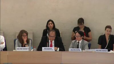 Mr. Joaquín A. Maza Martelli, President of the Human Rights Council (Adoption)