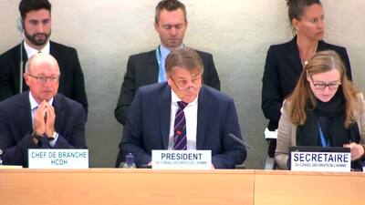 Mr. Václav Bálek, President of the Human Rights Council (Adoption of the session report)