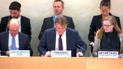 Mr. Václav Bálek, President of the Human Rights Council (Vote Results for the Advisory Committee members)
