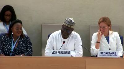 Mr. Muhammadou M.O. Kah, Vice-President of the Human Rights Council (Adoption) 