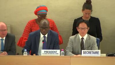 Mr. Coly Seck, President of the Human Rights Council (Vote on L.43)