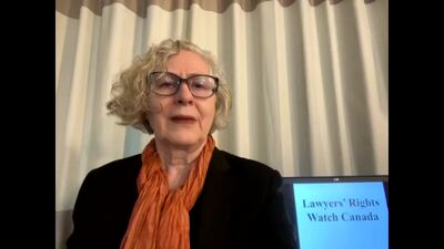 Lawyers' Rights Watch Canada, Ms. Catherine Morris
