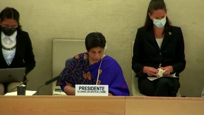 Ms. Nazhat Shameem Khan, President of the Human Rights Council (Vote on L.59)