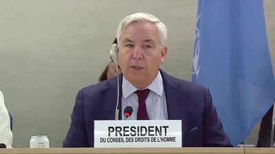 Mr. Federico Villegas, President of Human Rights Council (Moment of Silence)