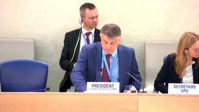 H.E. Mr. Simon Manley, Ambassador, Permanent Representative of the United Kingdom of Great Britain and Northern Ireland to UNOG (on behalf of the Troika)