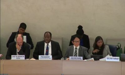 Mr. Baudelaire, Ndong Ella, President of the Human Rights Council (Adoption)