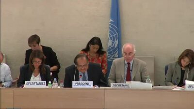Mr. Joaquín Alexander Maza Martelli, President of the Human Rights Council (L.43 Amendnment Rejected)