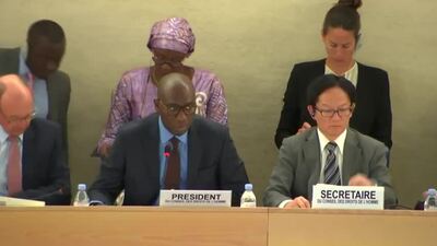 Mr. Coly Seck, President of the Human Rights Council (Vote on L.46)