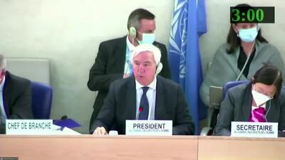 Mr. Federico Villegas, President of the Human Rights Council (Vote on A/HRC/50/L.39 - REJECTED)