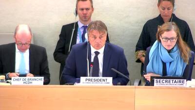 Mr. Václav Bálek, President of the Human Rights Council (L.17/Rev.1 Adoption)