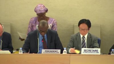 Mr. Coly Seck, President of the Human Rights Council (Adoption)