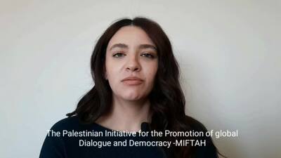 Palestinian Initiative for the Promotion of Global Dialogue and Democracy (MIFTAH), Ms. Tamara Malouf 