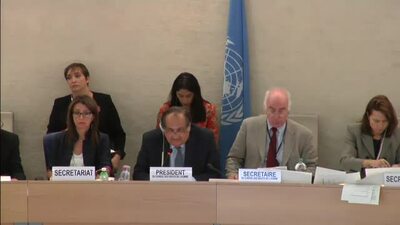 Mr. Joaquín Alexander Maza Martelli, President of the Human Rights Council (Adoption)