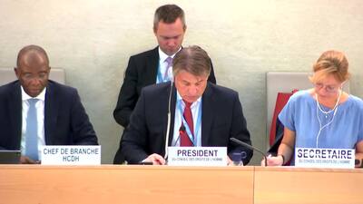 Mr. Václav Bálek, President of the Human Rights Council (Adoption)