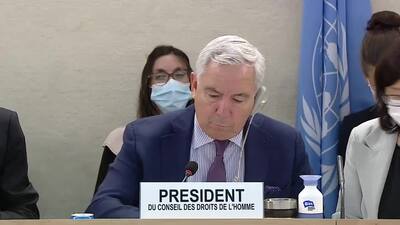 Mr. Federico Villegas, President of the Human Rights Council (Vote on A/HRC/51/L.44 - REJECTED)