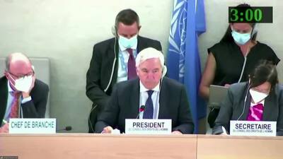 Mr. Federico Villegas, President of the Human Rights Council (Vote on A/HRC/50/L.56 - REJECTED)