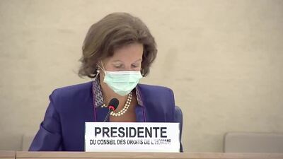 Ms. Elisabeth Tichy-Fisslberger, President of the Human Rights Council (Vote on L.24)