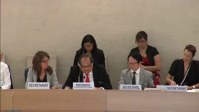 Mr. Joaquín A. Maza Martelli, President of the Human Rights Council (Adoption)