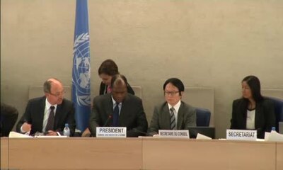 Mr. Baudelaire Ndong Ella, President of the Human Rights Council (Adoption)