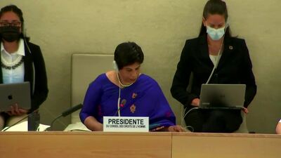 Ms. Nazhat Shameem Khan, President of the Human Rights Council (Vote on L.44)