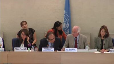 Mr. Joaquín Alexander Maza Martelli, President of the Human Rights Council (Adoption)