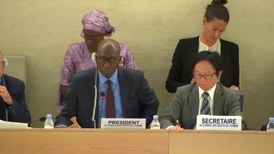 Mr. Coly Seck, President of the Human Rights Council (Adoption)
