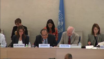 Mr. Joaquín Alexander Maza Martelli, President of the Human Rights Council (Adoption)
