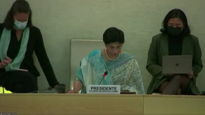 Ms. Nazhat Shameem Khan, President of the Human Rights Council (Election of a Vice-President of the Council)
