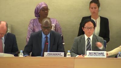 Mr. Coly Seck, President of the Human Rights Council (Vote on L.43)