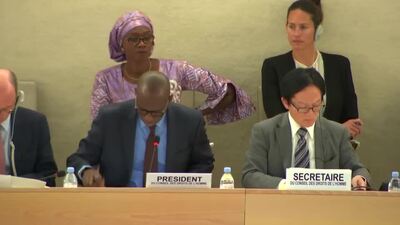 Mr. Coly Seck, President of the Human Rights Council (Vote on L.44)