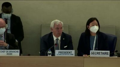 Mr. Federico Villegas, President of the Human Rights Council (Vote on A/HRC/49/L.46 - REJECTED)