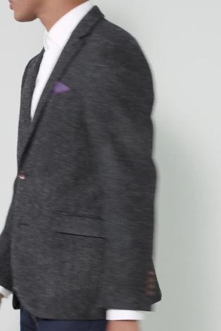 Charcoal Grey Signature Harris Tweed British Wool Blazer - Image 2 of 9