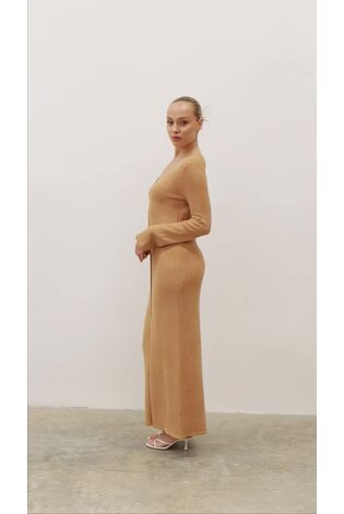 Pretty Lavish Tan Blush Hazel Knit Maxi Dress - Image 2 of 4