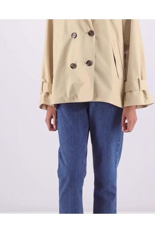 Barbour® Natural Annie Short Trench Showerproof Jacket - Image 2 of 8 Barbour® Natural Annie Short Trench Showerproof Jacket - Image 2 of 8