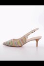 Dune London Natural Slim Celima Kitten Slingback Shoes - Image 2 of 6