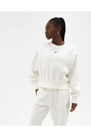 Nike Light White Oversized Mini Swoosh Joggers - Image 2 of 6